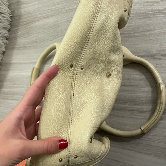 Cream Chloe handbag with gold color hardware AS IS - Picture 6 of 12